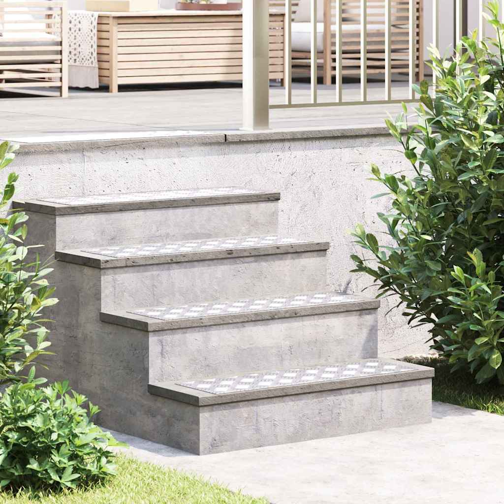 vidaXL Stopień Prostokątny 4 pcs Srebrny 70 x 20 cm Aluminium