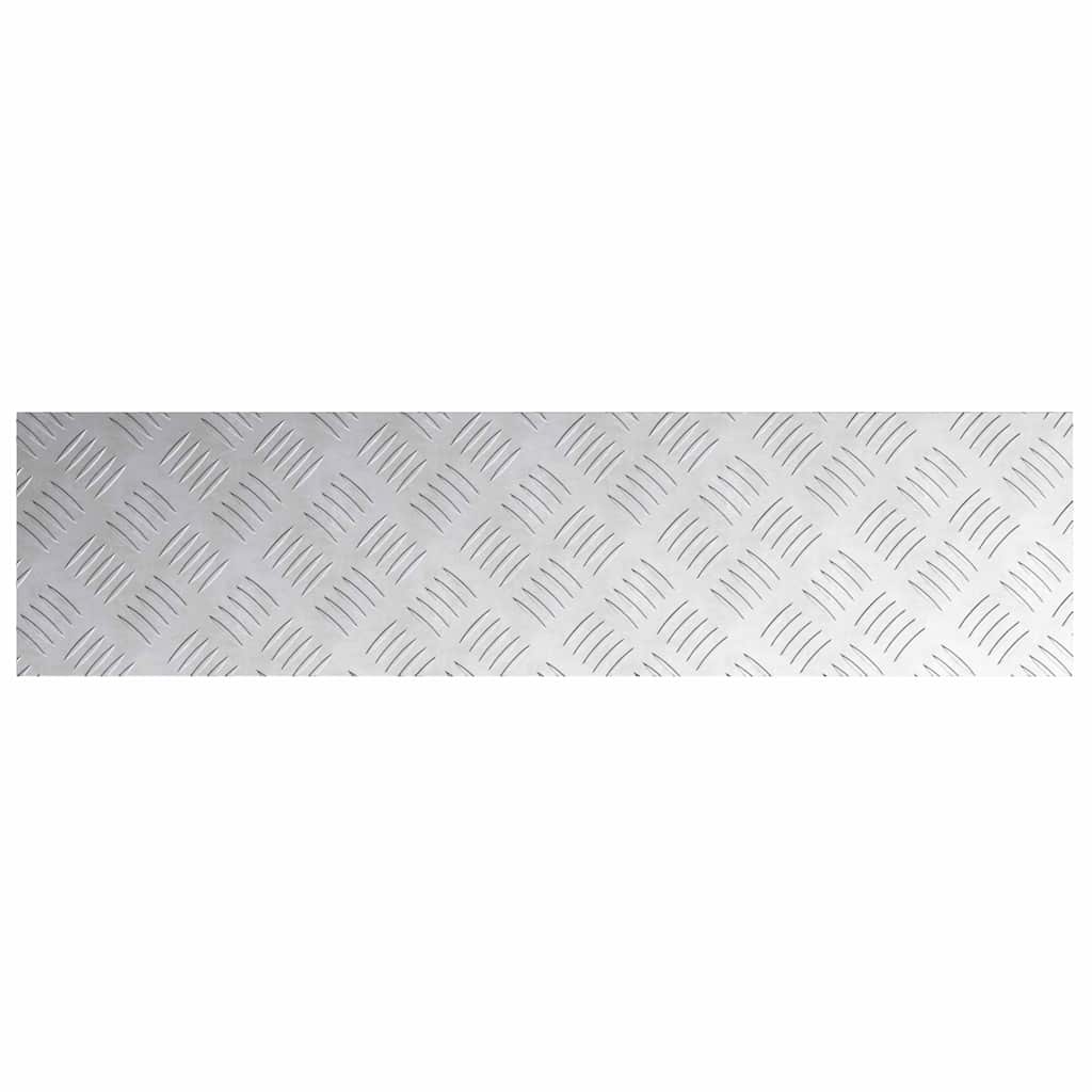 vidaXL Stopień Prostokątny 2 pcs Srebrny 80 x 20 cm Aluminium