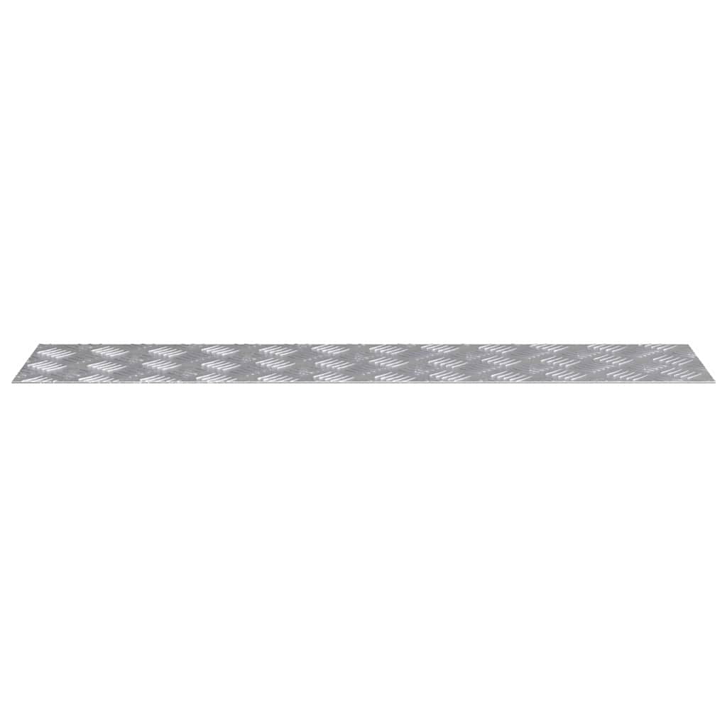 vidaXL Stopień Prostokątny 2 pcs Srebrny 90 x 20 cm Aluminium