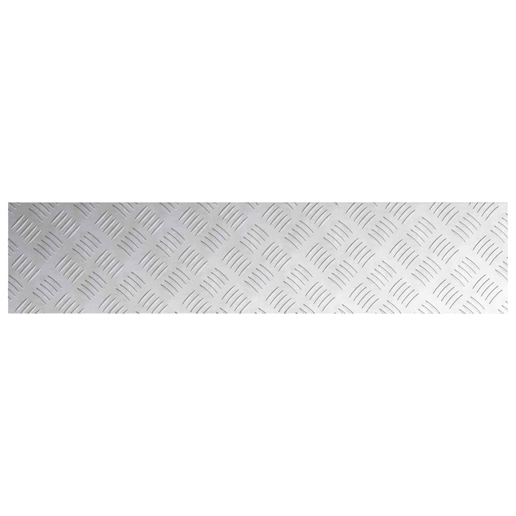vidaXL Stopień Prostokątny 2 pcs Srebrny 90 x 20 cm Aluminium
