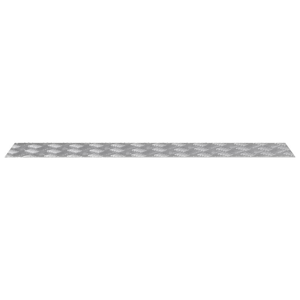 vidaXL Stopień Prostokątny 4 pcs Srebrny 100 x 20 cm Aluminium