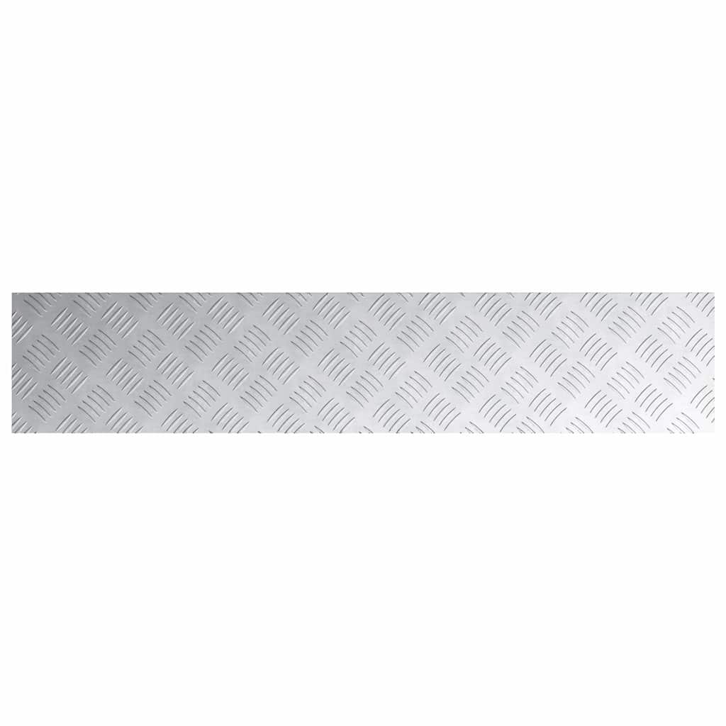 vidaXL Stopień Prostokątny 4 pcs Srebrny 100 x 20 cm Aluminium