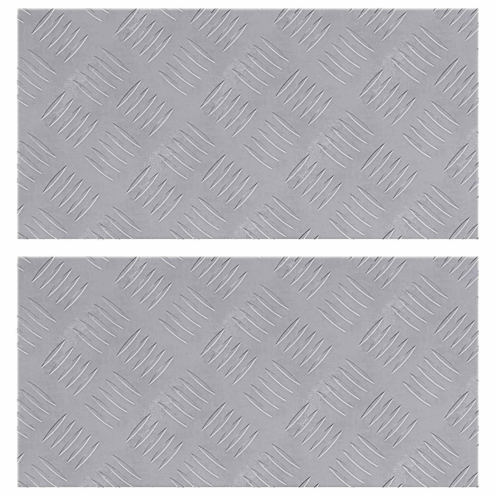 vidaXL Stopień Prostokątny 2 pcs Srebrny 50 x 25 cm Aluminium