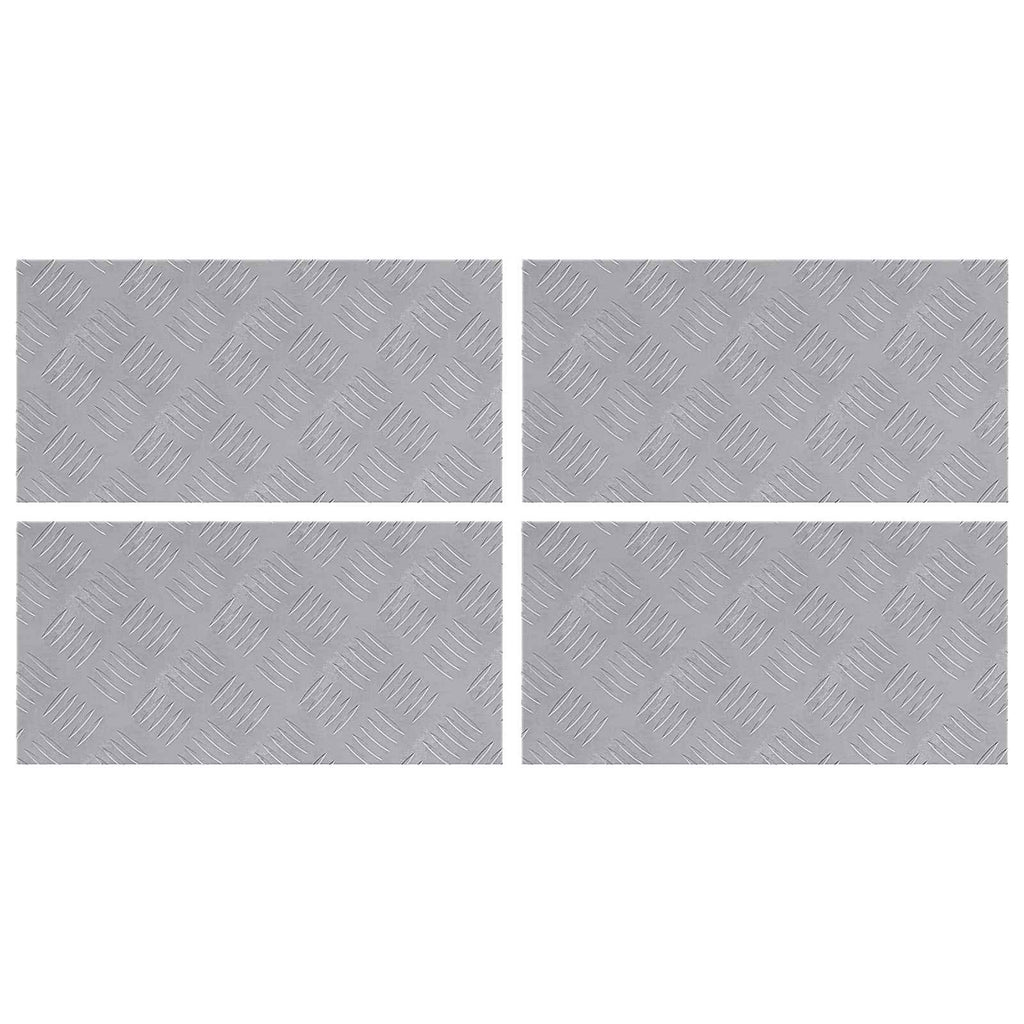 vidaXL Stopień Prostokątny 4 pcs Srebrny 50 x 25 cm Aluminium