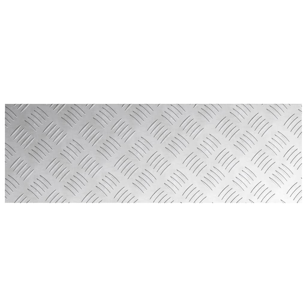 vidaXL Stopień Prostokątny 2 pcs Srebrny 75 x 25 cm Aluminium
