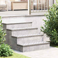 vidaXL Stopień Prostokątny 4 pcs Srebrny 75 x 25 cm Aluminium