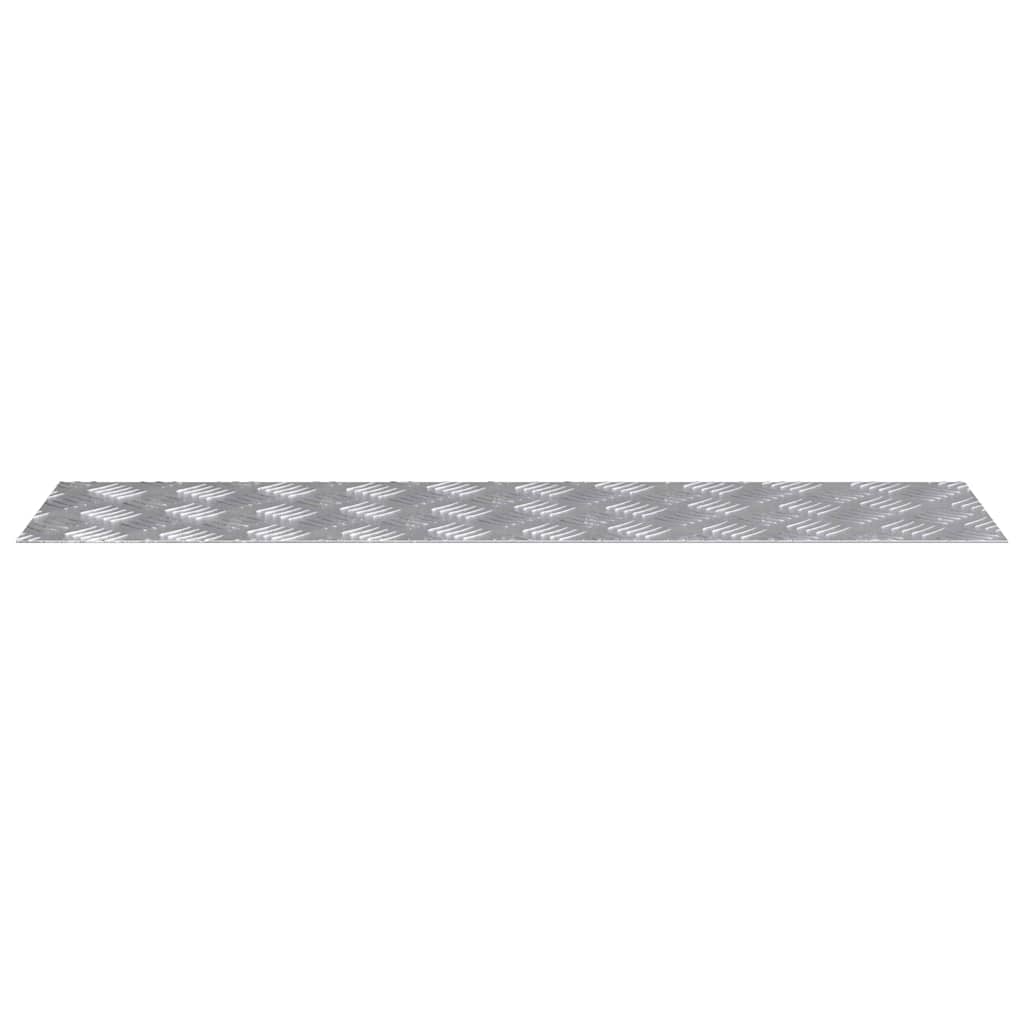 vidaXL Stopień Prostokątny 2 pcs Srebrny 100 x 25 cm Aluminium