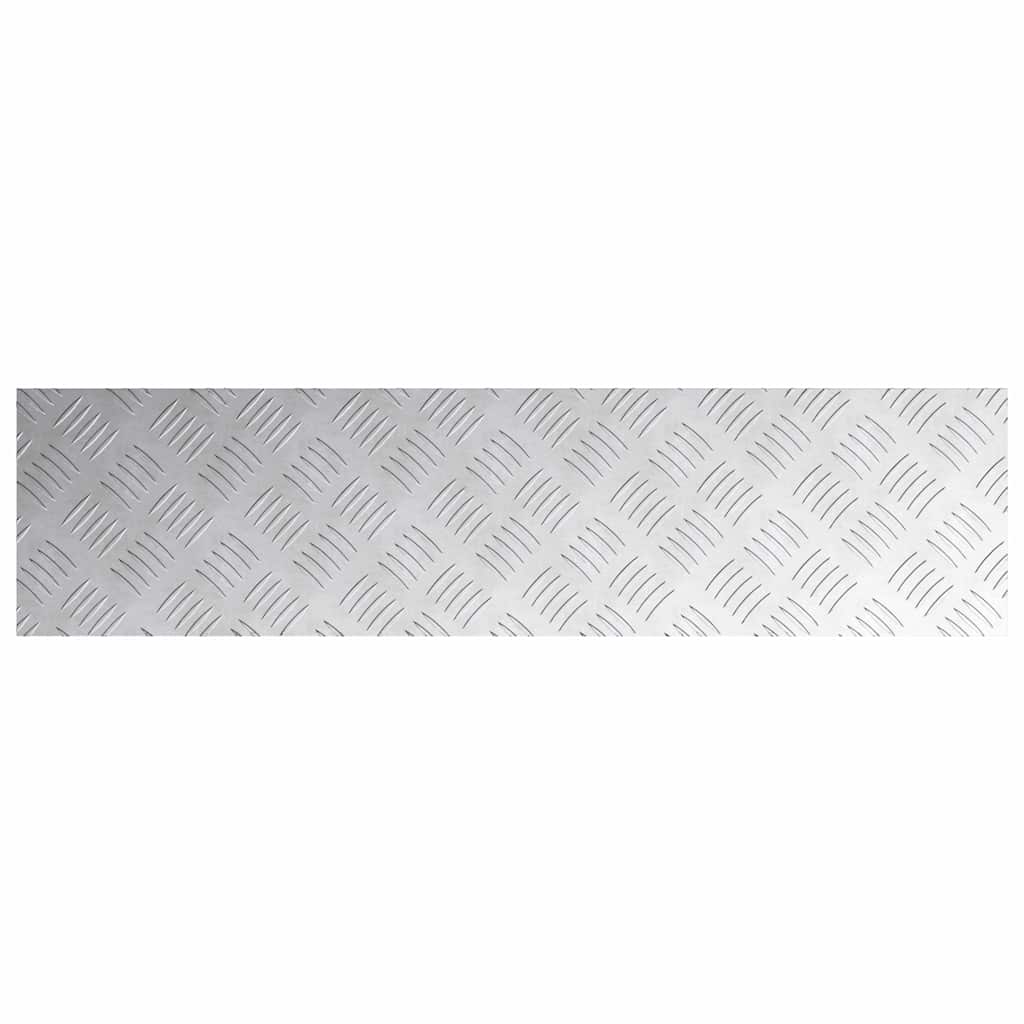 vidaXL Stopień Prostokątny 4 pcs Srebrny 100 x 25 cm Aluminium