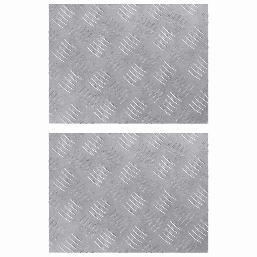 vidaXL Stopień Prostokątny 2 pcs Srebrny 40 x 30 cm Aluminium