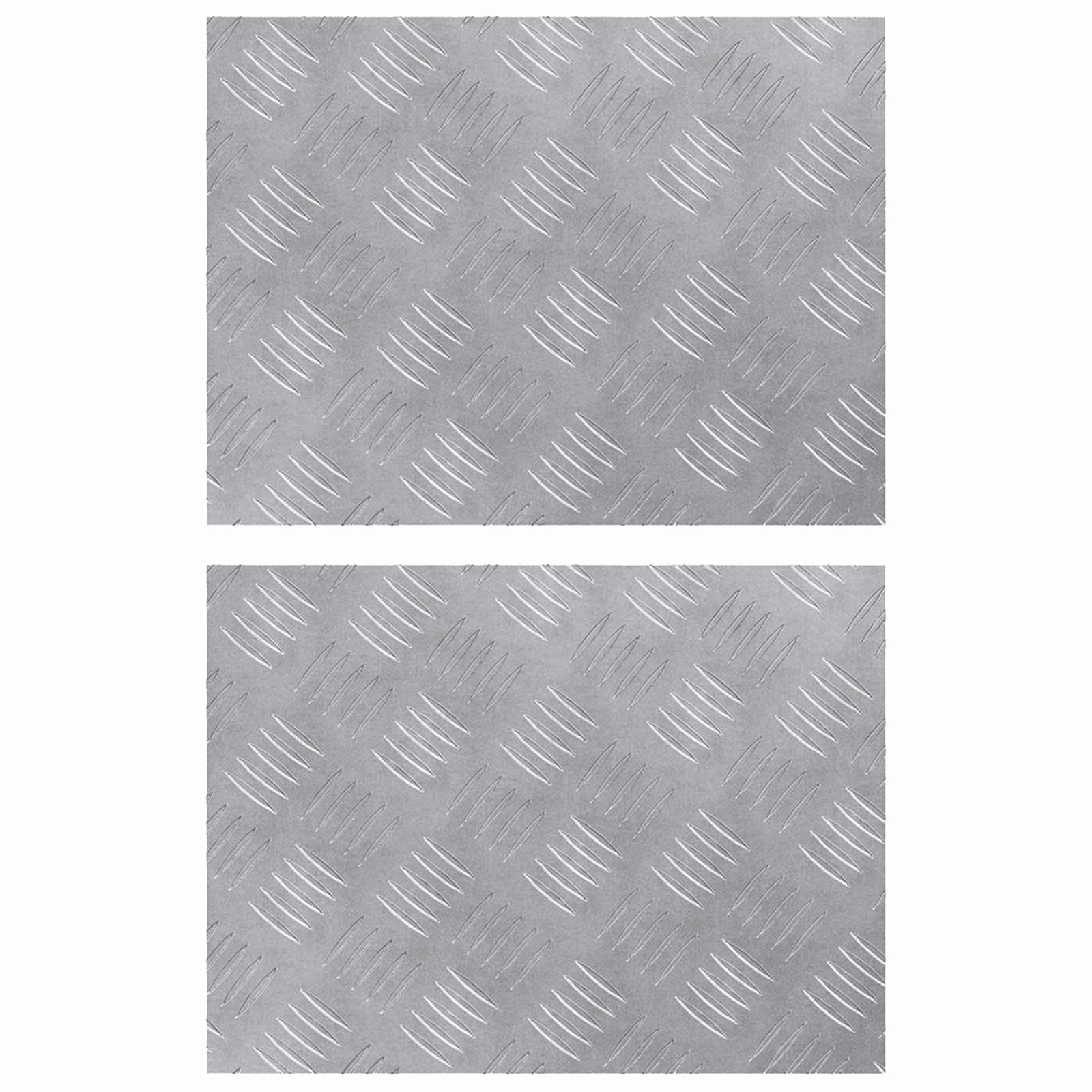 vidaXL Stopień Prostokątny 2 pcs Srebrny 40 x 30 cm Aluminium