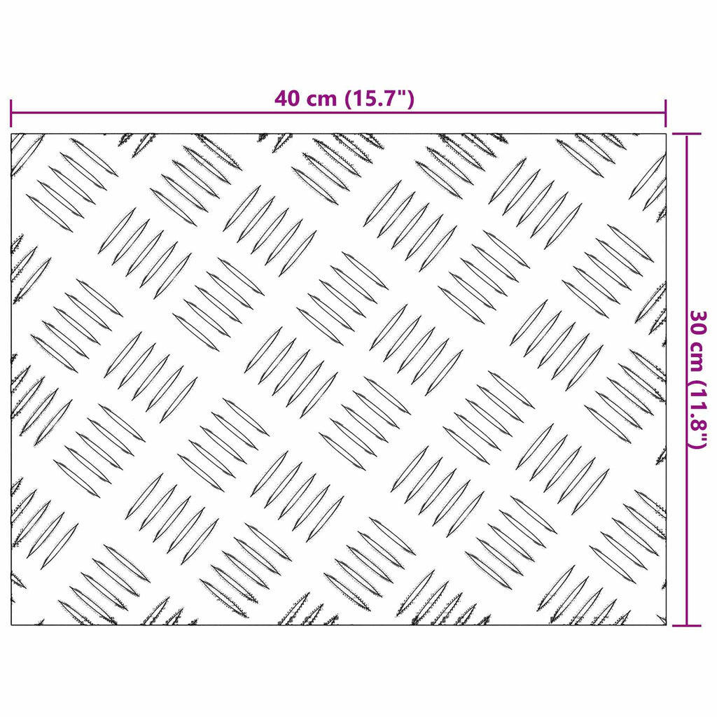 vidaXL Stopień Prostokątny 2 pcs Srebrny 40 x 30 cm Aluminium