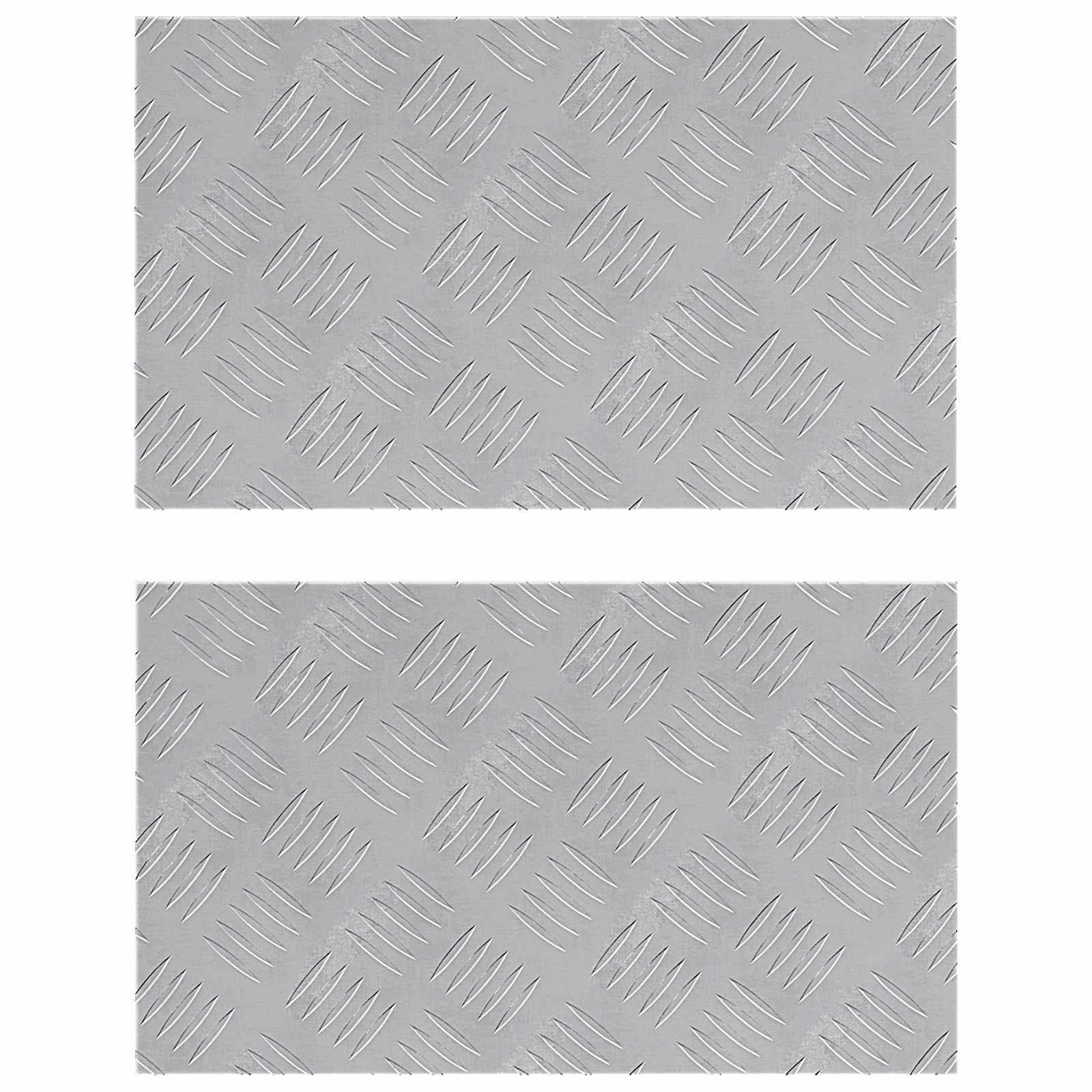 vidaXL Stopień Prostokątny 2 pcs Srebrny 50 x 30 cm Aluminium
