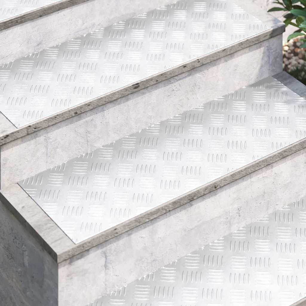 vidaXL Stopień Prostokątny 2 pcs Srebrny 90 x 30 cm Aluminium