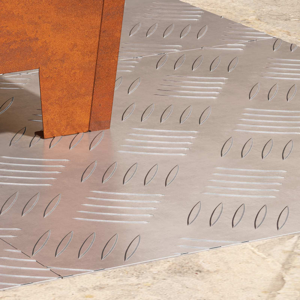 vidaXL Stopień Kwadrat 4 pcs Srebrny 40 x 40 cm Aluminium