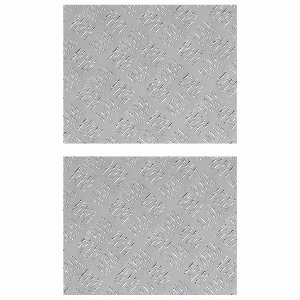 vidaXL Stopień Prostokątny 2 pcs Srebrny 50 x 40 cm Aluminium