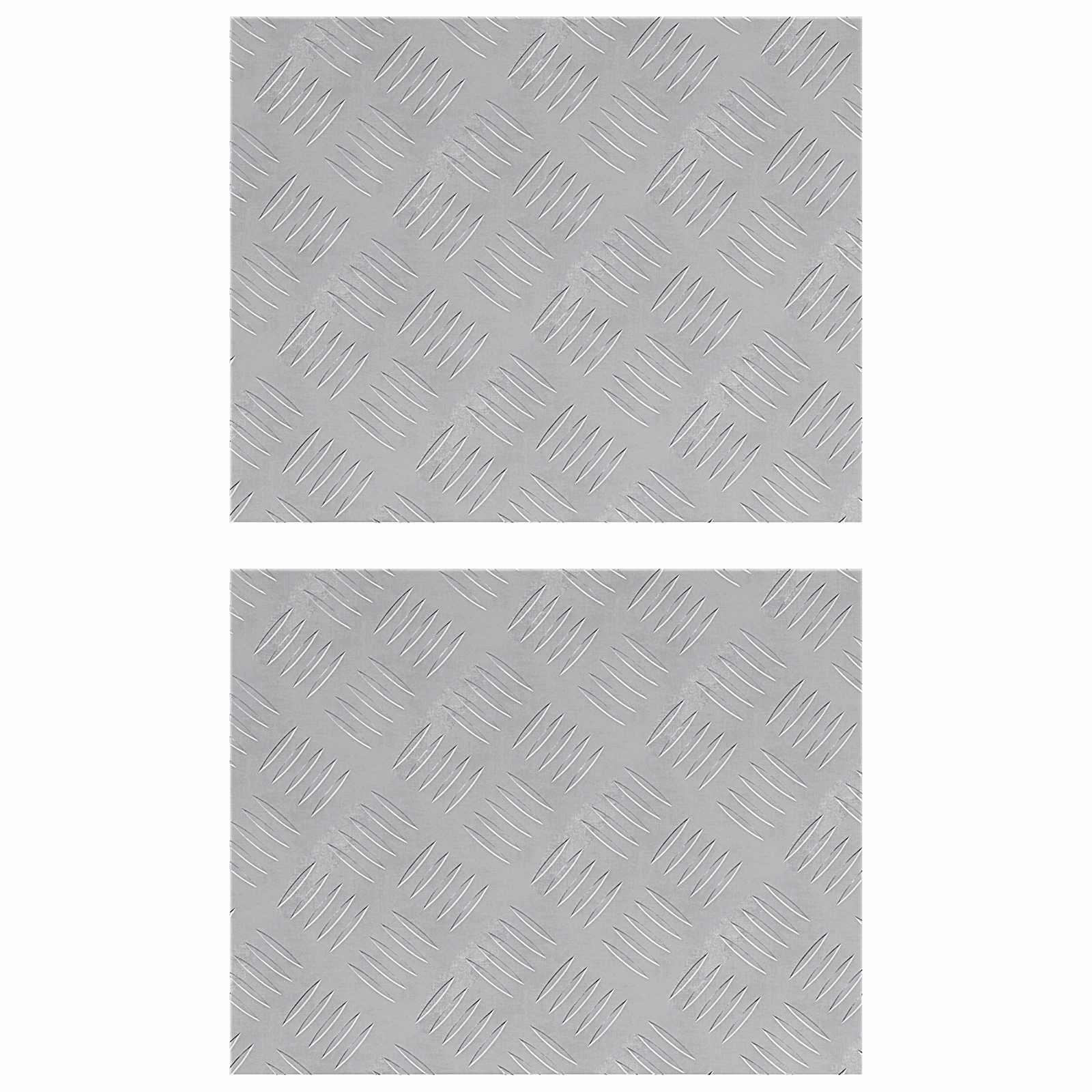 vidaXL Stopień Prostokątny 2 pcs Srebrny 50 x 40 cm Aluminium