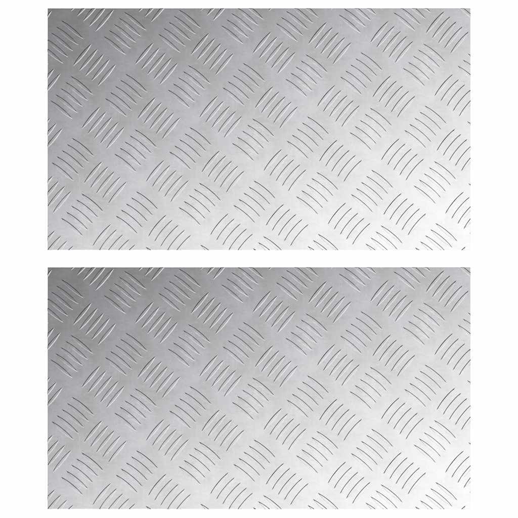 vidaXL Stopień Prostokątny 2 pcs Srebrny 70 x 40 cm Aluminium