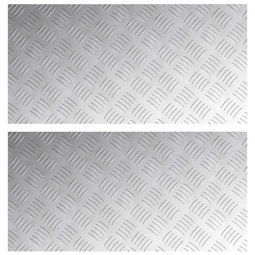 vidaXL Stopień Prostokątny 2 pcs Srebrny 80 x 40 cm Aluminium