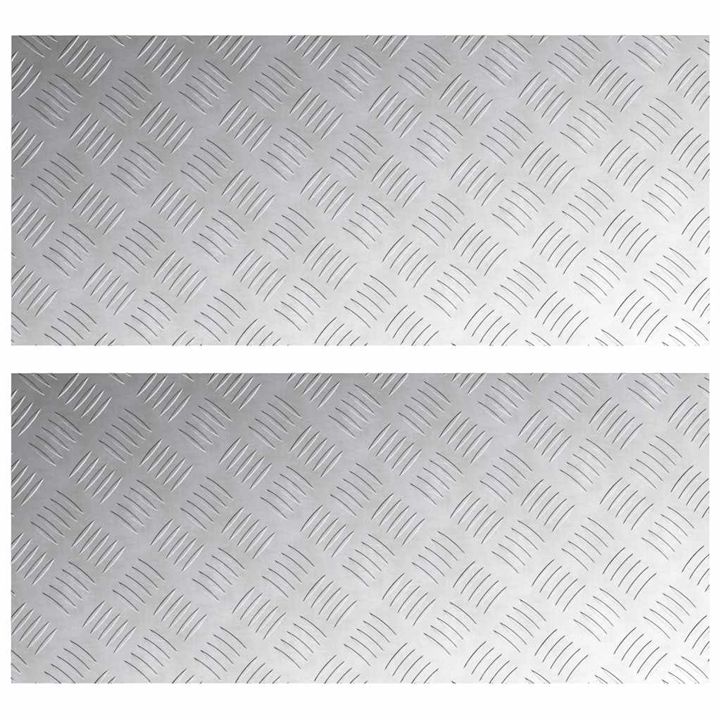 vidaXL Stopień Prostokątny 2 pcs Srebrny 90 x 40 cm Aluminium