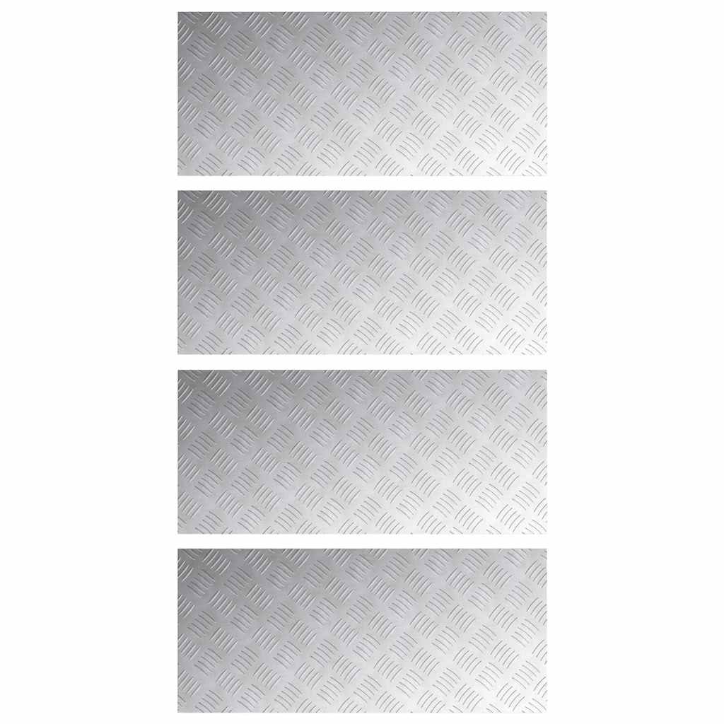 vidaXL Stopień Prostokątny 4 pcs Srebrny 90 x 40 cm Aluminium