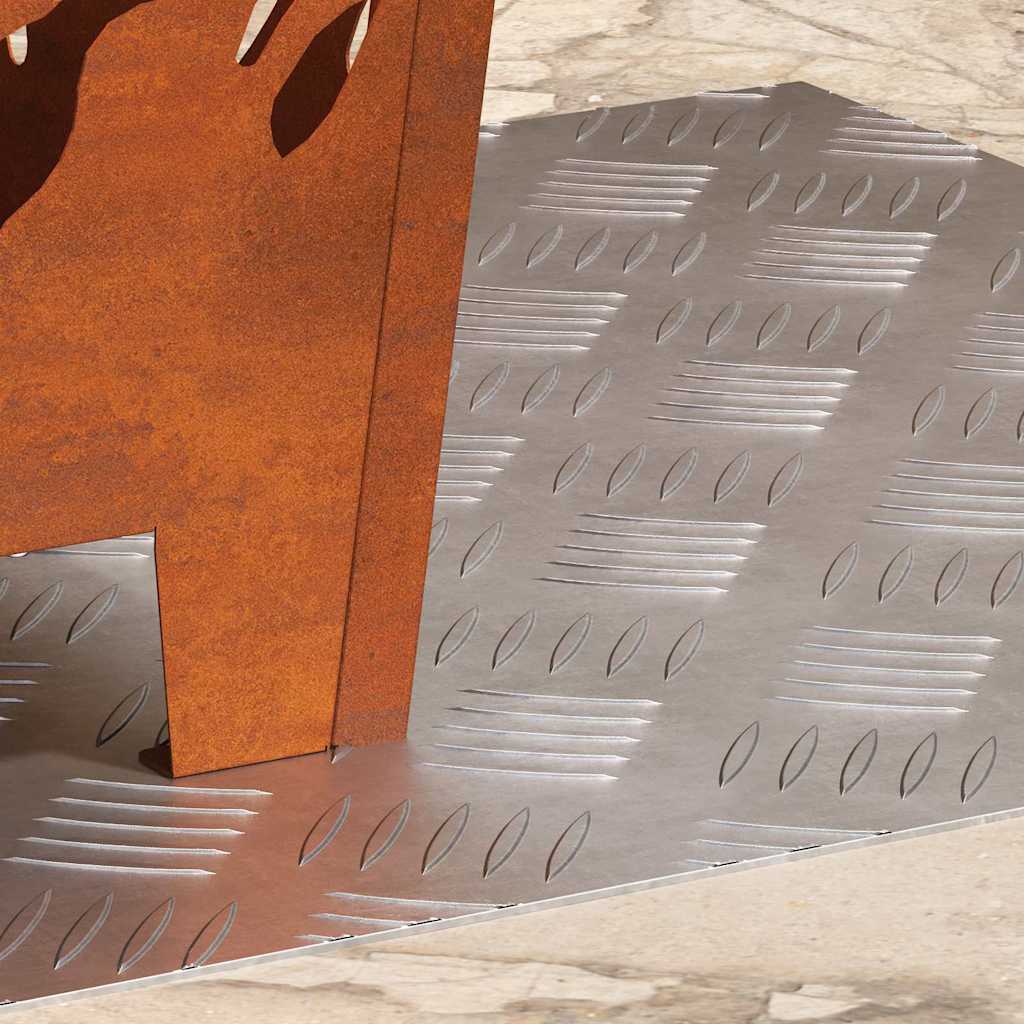 vidaXL Stopień Kwadrat 2 pcs Srebrny 50 x 50 cm Aluminium