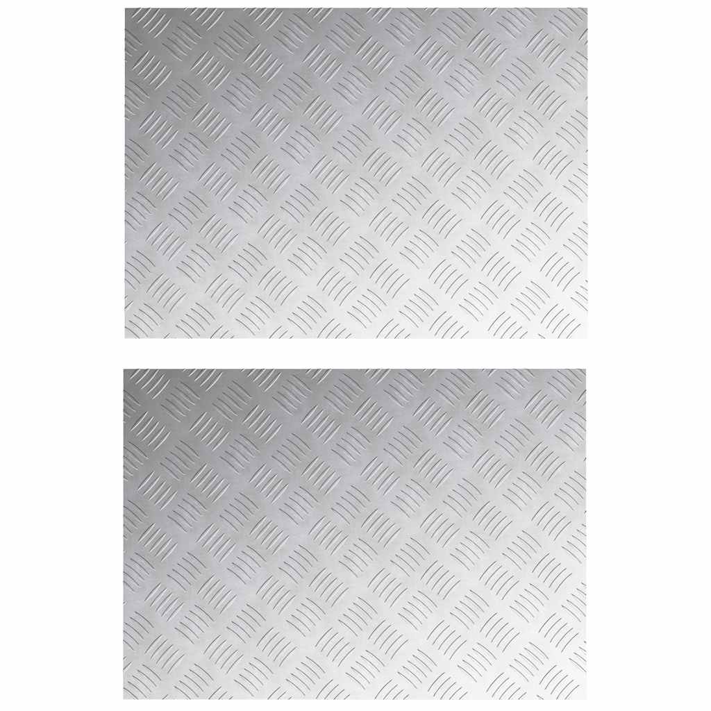vidaXL Stopień Prostokątny 2 pcs Srebrny 70 x 50 cm Aluminium