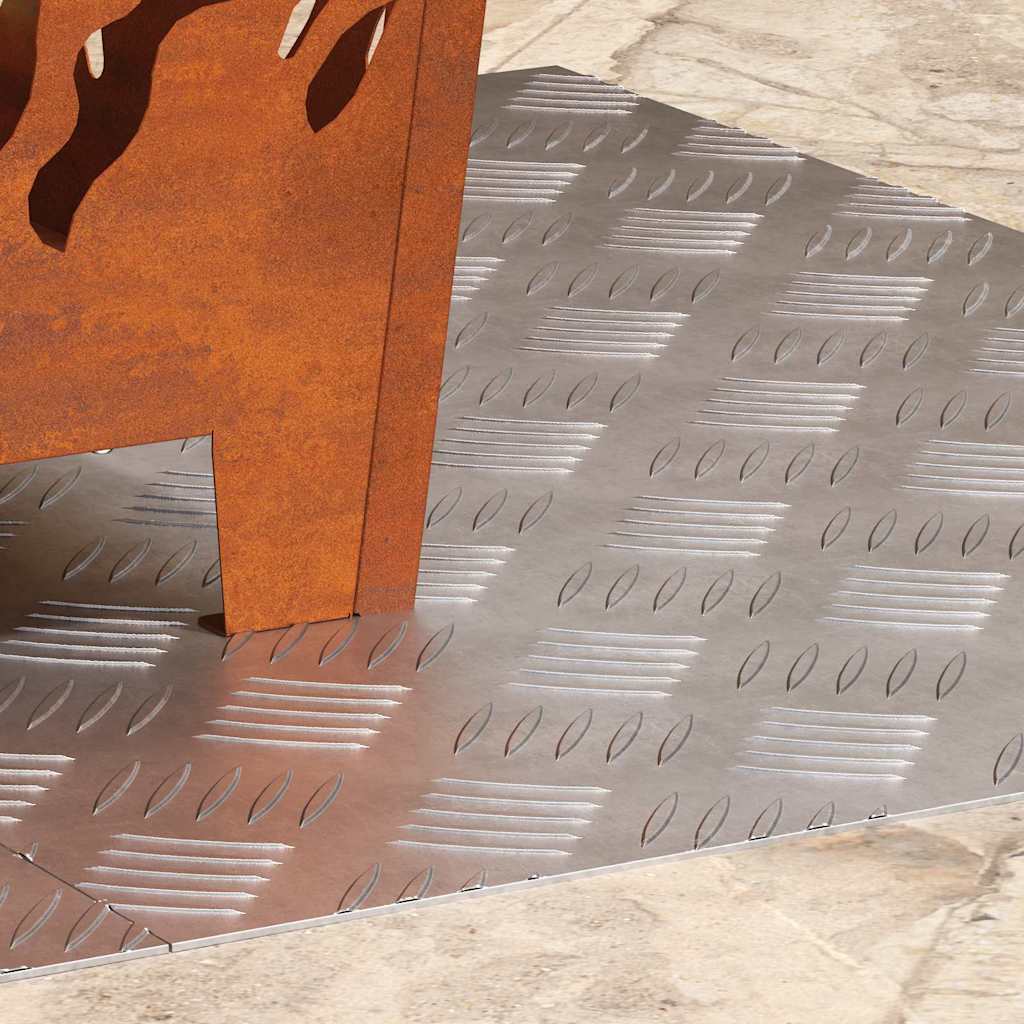 vidaXL Stopień Prostokątny 2 pcs Srebrny 70 x 50 cm Aluminium