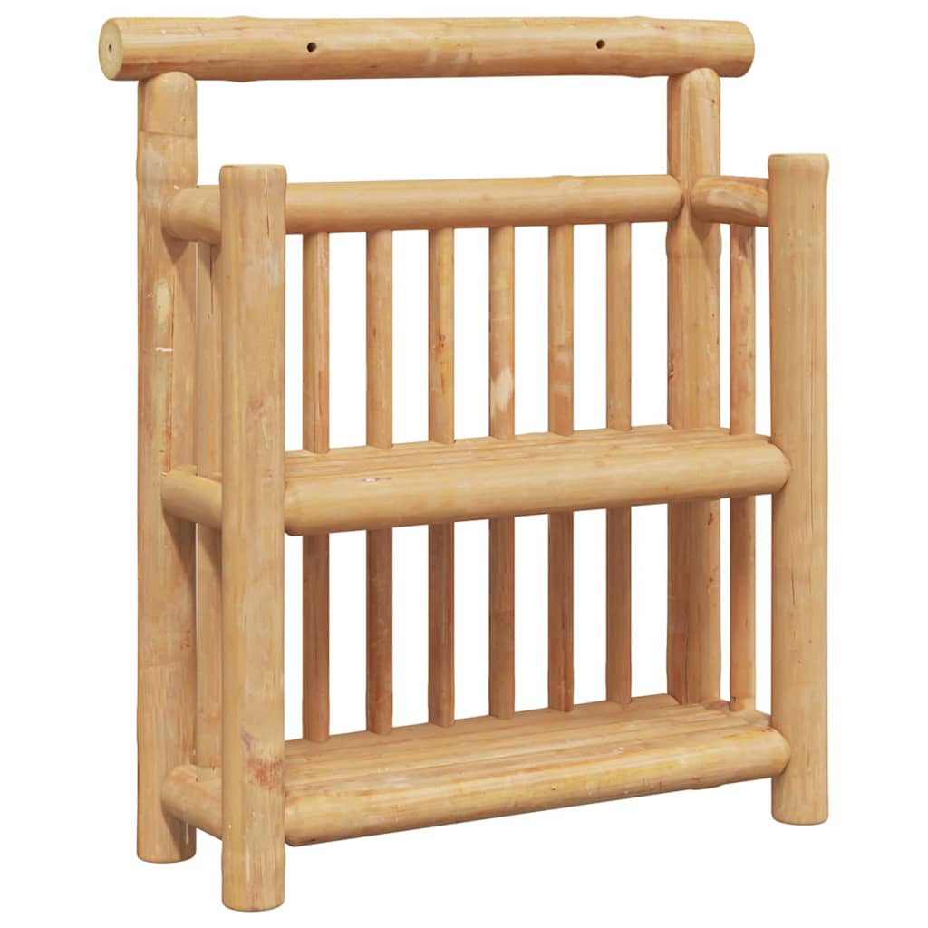 vidaXL Półka ścienna z półką Naturalny 40 x 13 x 44 cm Bambus