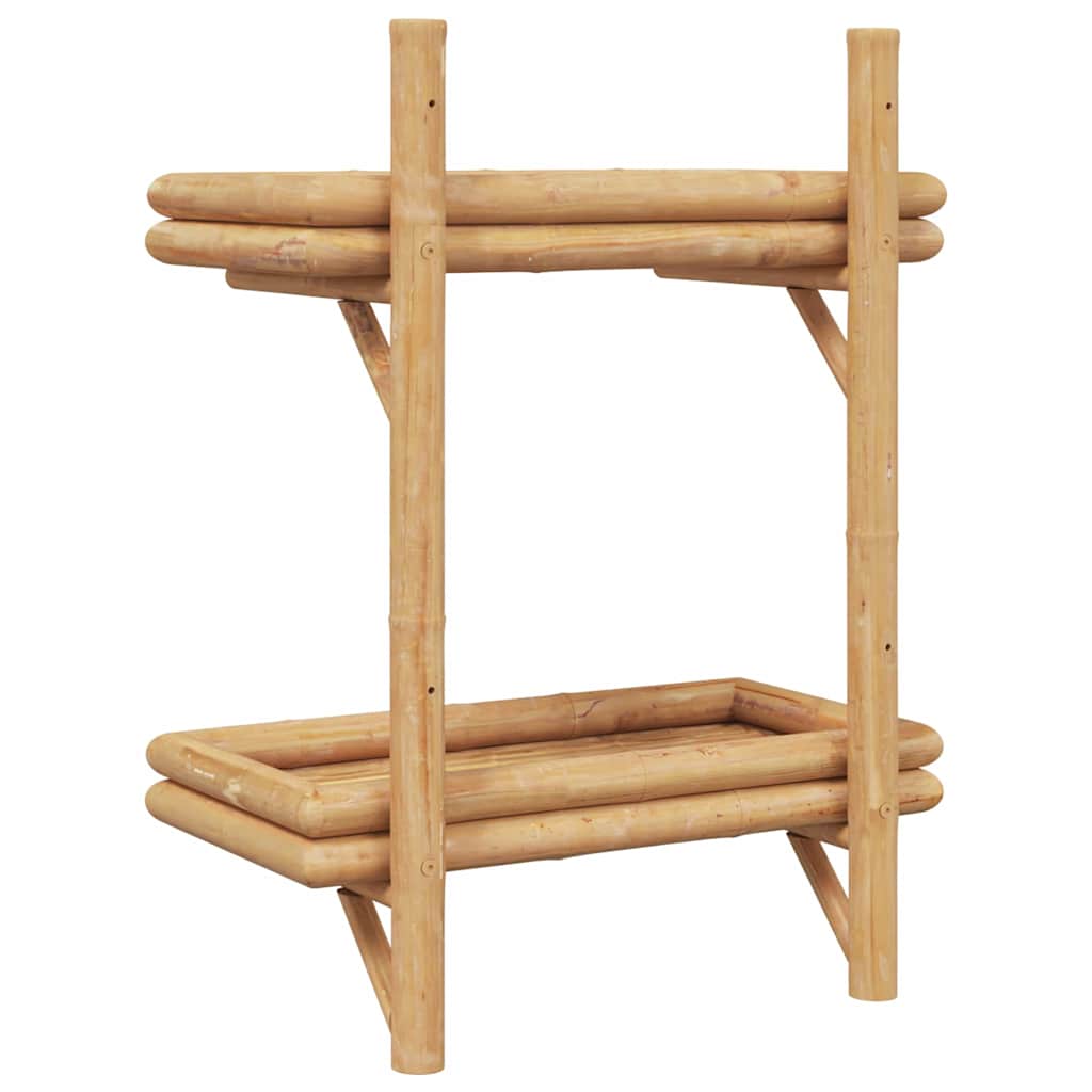 vidaXL Półka ścienna z półką Brązowy 39 x 26 x 60 cm Bambus