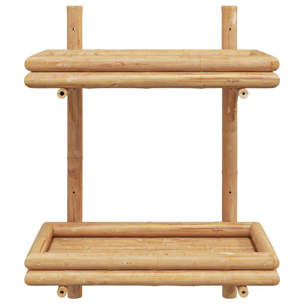 vidaXL Półka ścienna z półką Brązowy 39 x 26 x 60 cm Bambus