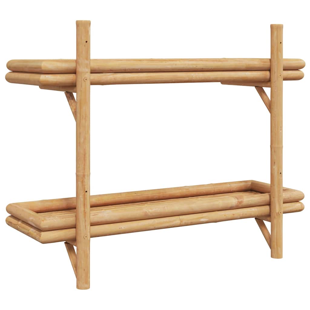 vidaXL Półka ścienna z półką Brązowy 75 x 26 x 60 cm Bambus