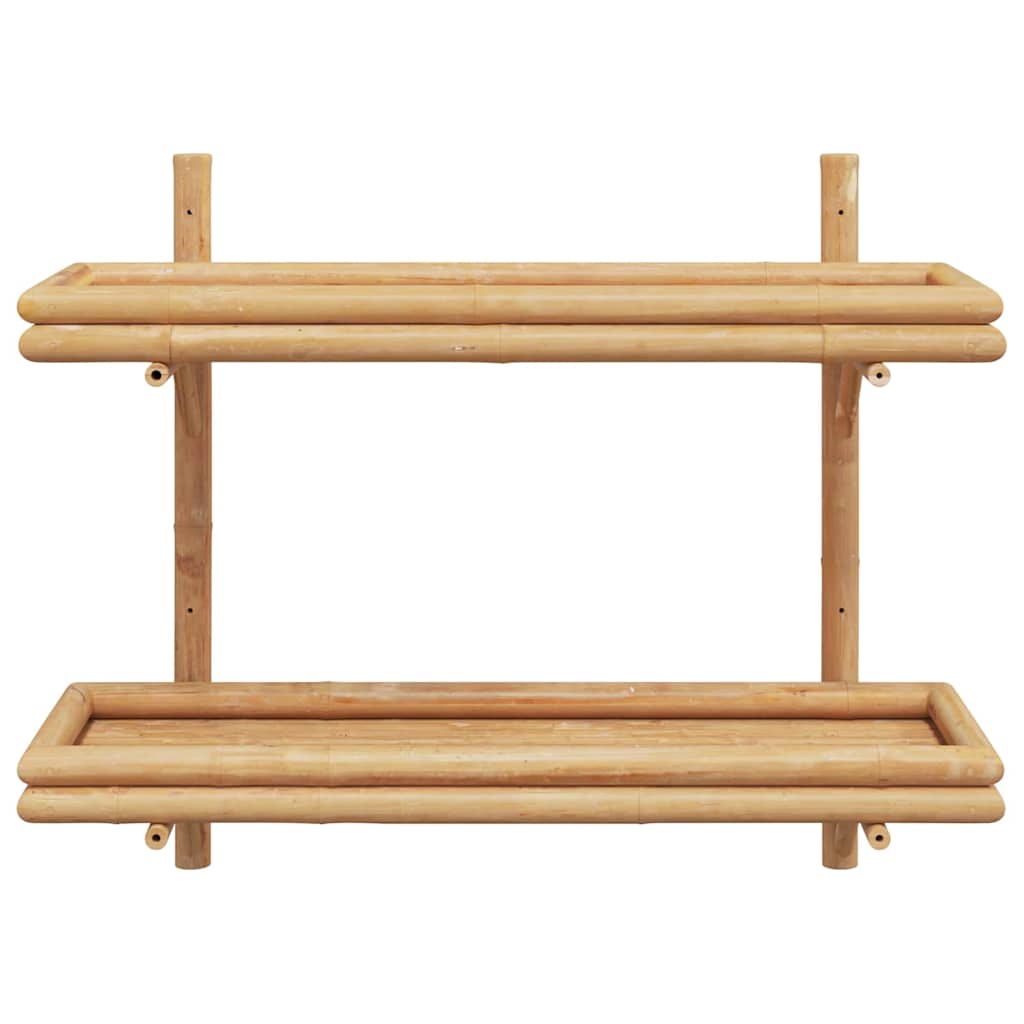 vidaXL Półka ścienna z półką Brązowy 75 x 26 x 60 cm Bambus