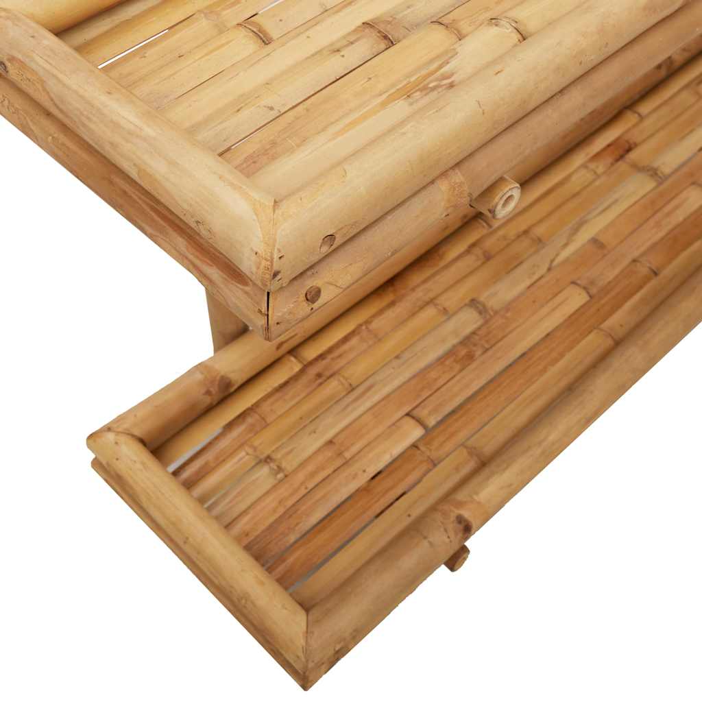 vidaXL Półka ścienna z półką Brązowy 100 x 26 x 60 cm Bambus