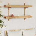 vidaXL Półka ścienna z półką Brązowy 100 x 26 x 60 cm Bambus