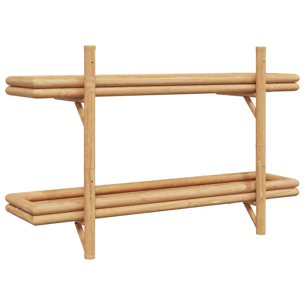 vidaXL Półka ścienna z półką Brązowy 100 x 26 x 60 cm Bambus