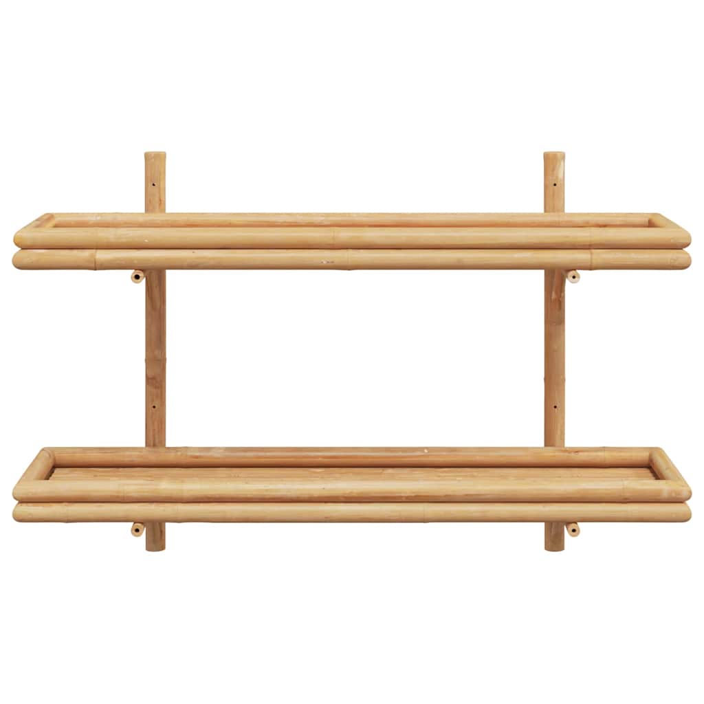 vidaXL Półka ścienna z półką Brązowy 100 x 26 x 60 cm Bambus