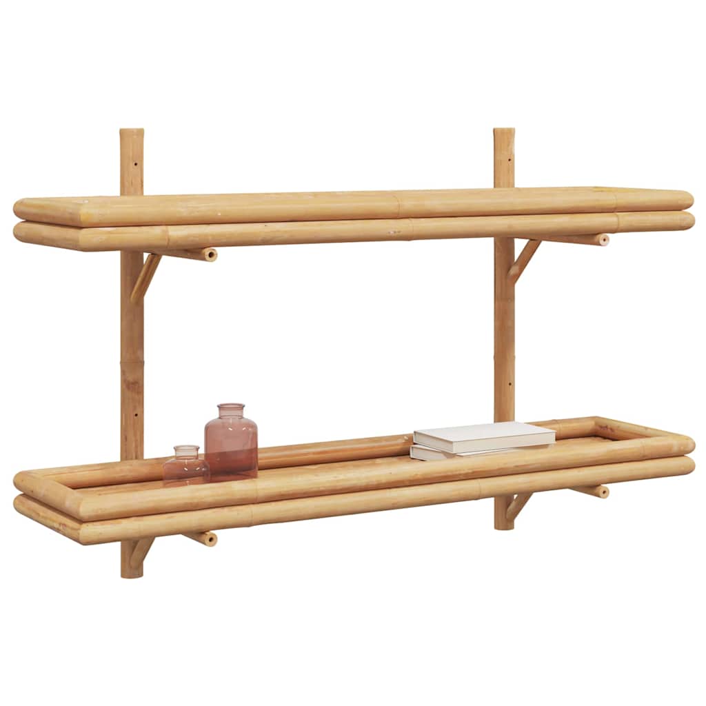 vidaXL Półka ścienna z półką Brązowy 100 x 26 x 60 cm Bambus