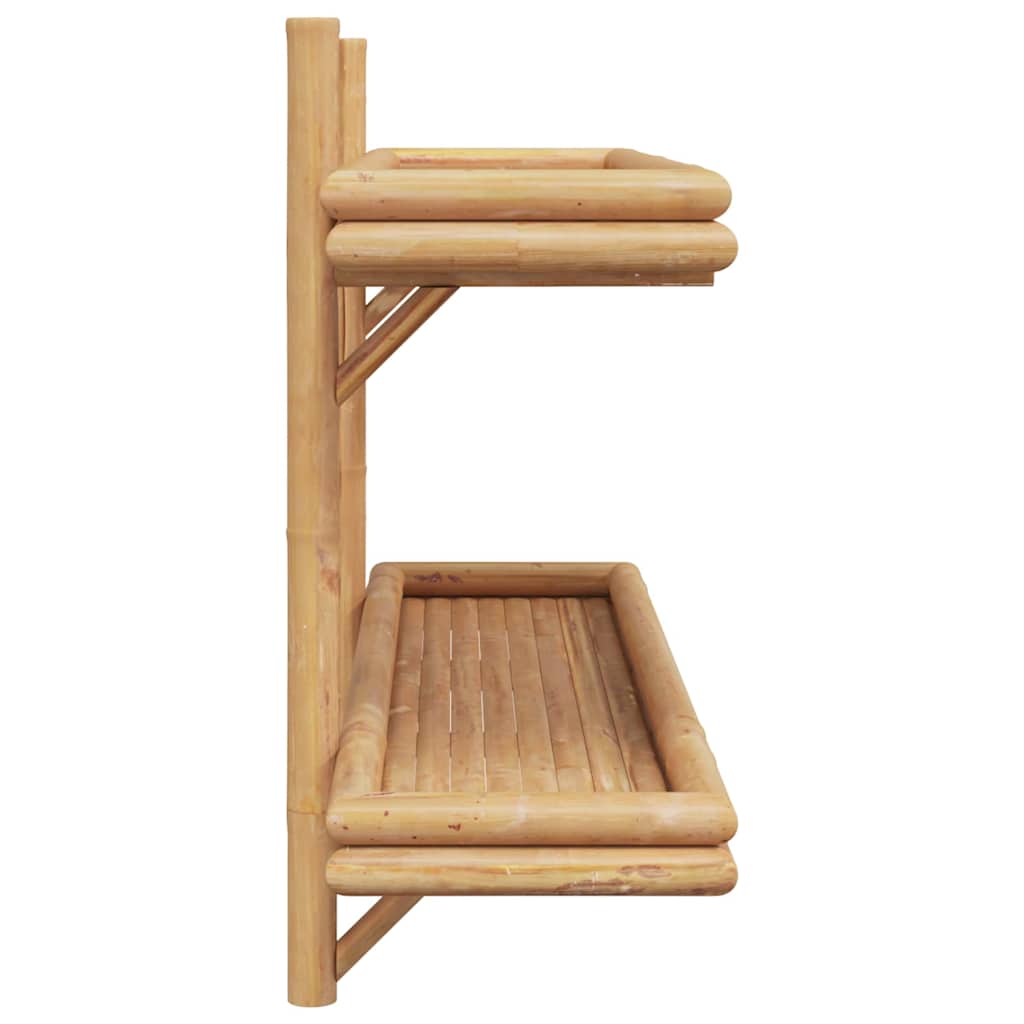 vidaXL Półka ścienna z półką Brązowy 100 x 26 x 60 cm Bambus