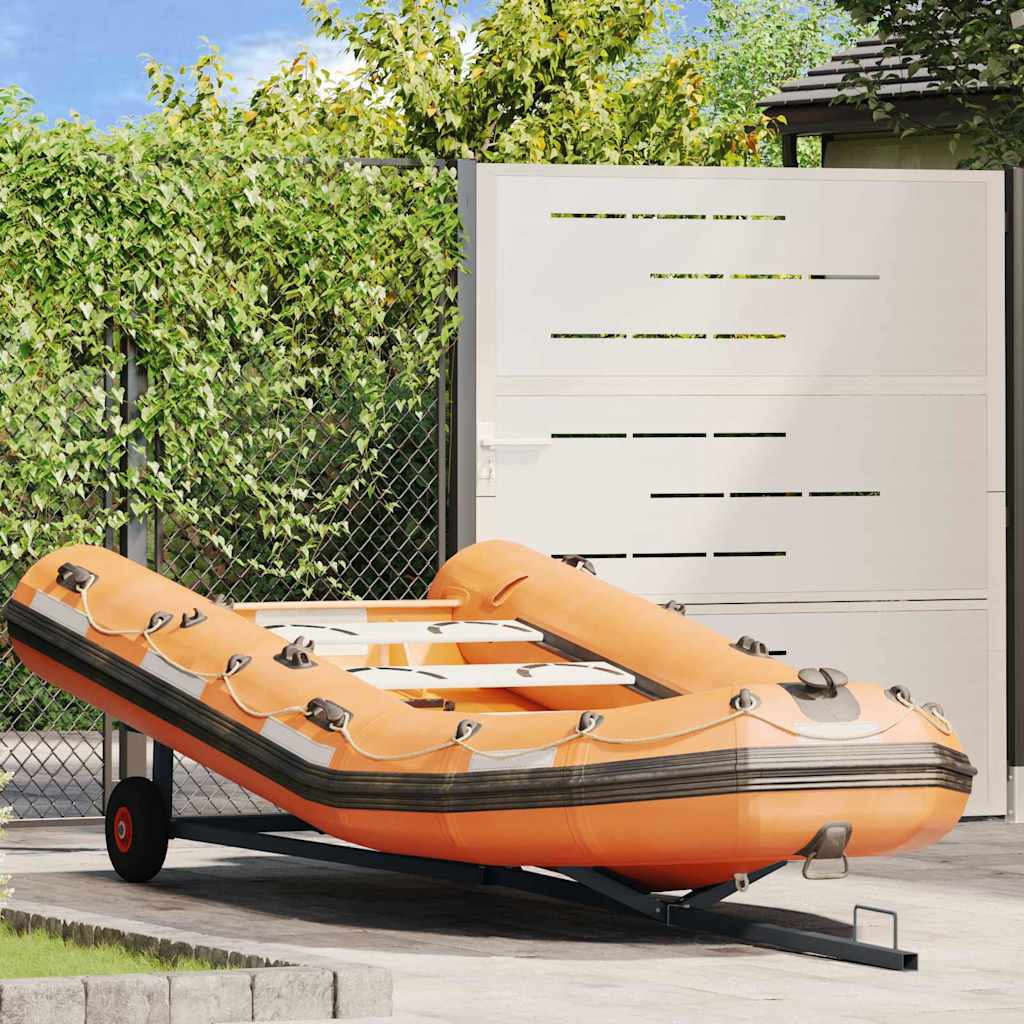 vidaXL Przyczepa do łodzi Srebrny 302 x 107 x 42 cm Stal
