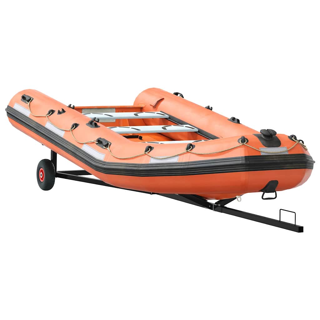 vidaXL Przyczepa do łodzi Srebrny 302 x 107 x 42 cm Stal