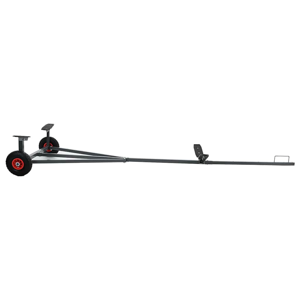 vidaXL Przyczepa do łodzi Srebrny 302 x 107 x 42 cm Stal