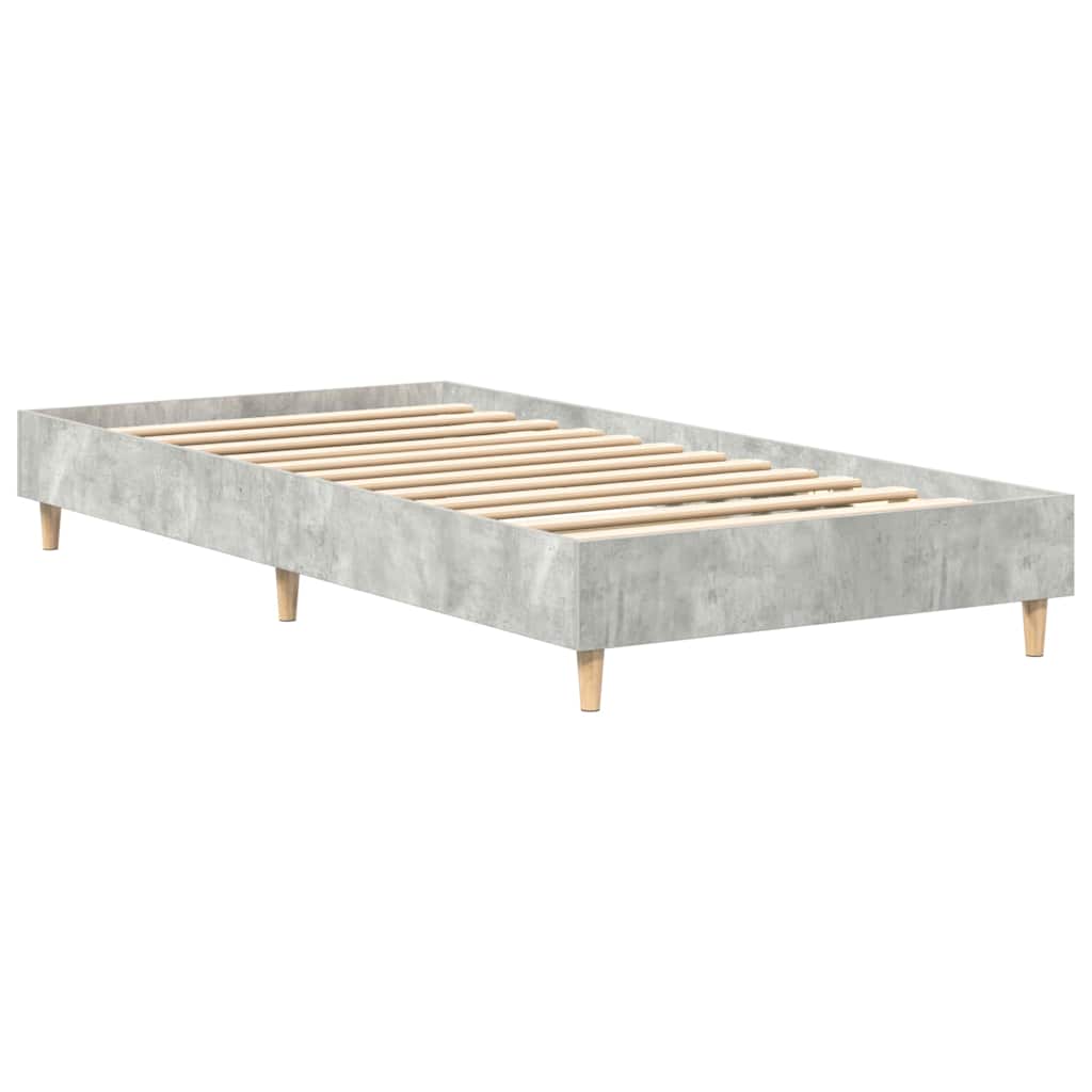 vidaXL Ramka łóżka Betonowy szary 203 x 93 x 25 cm