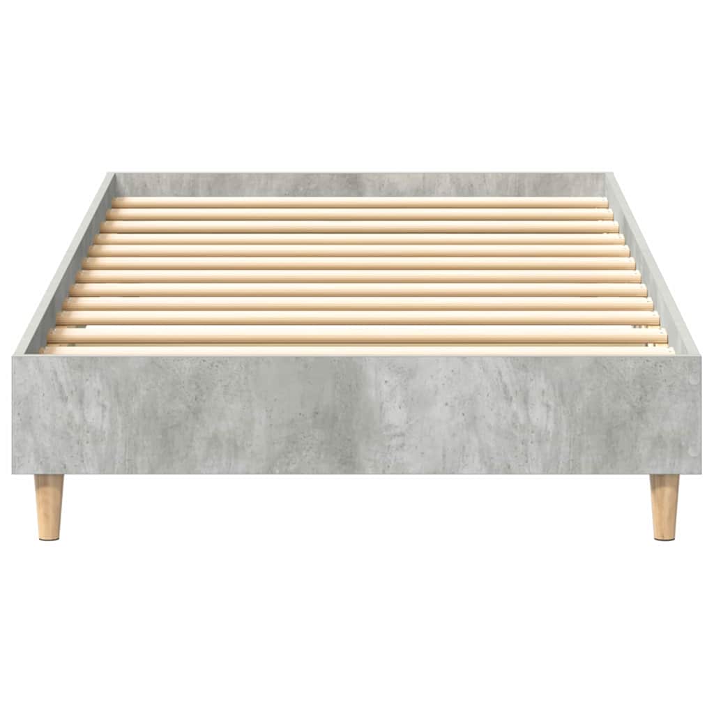 vidaXL Ramka łóżka Betonowy szary 203 x 93 x 25 cm