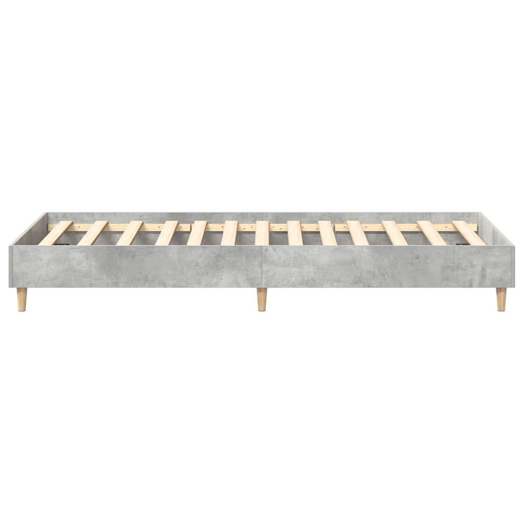 vidaXL Ramka łóżka Betonowy szary 203 x 93 x 25 cm