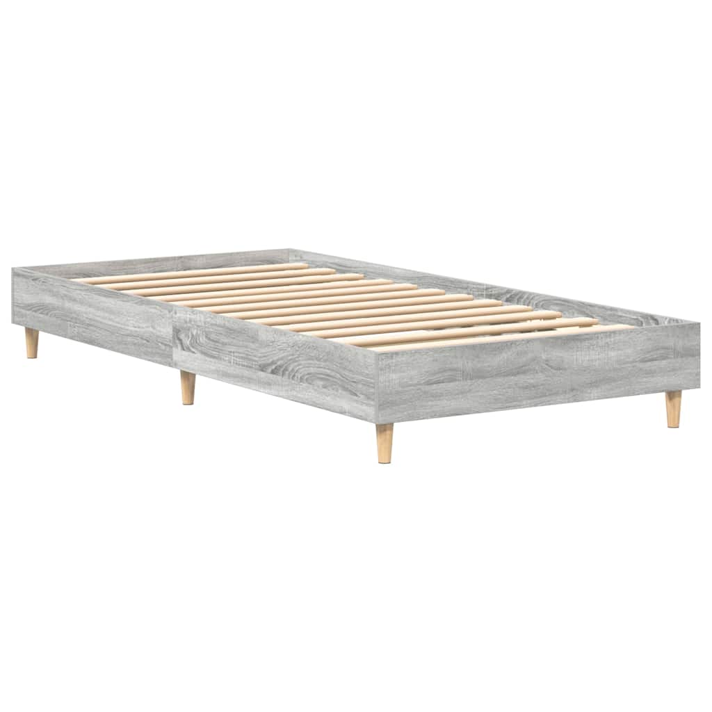 vidaXL Ramka łóżka Szary Sonoma 203 x 93 x 25 cm