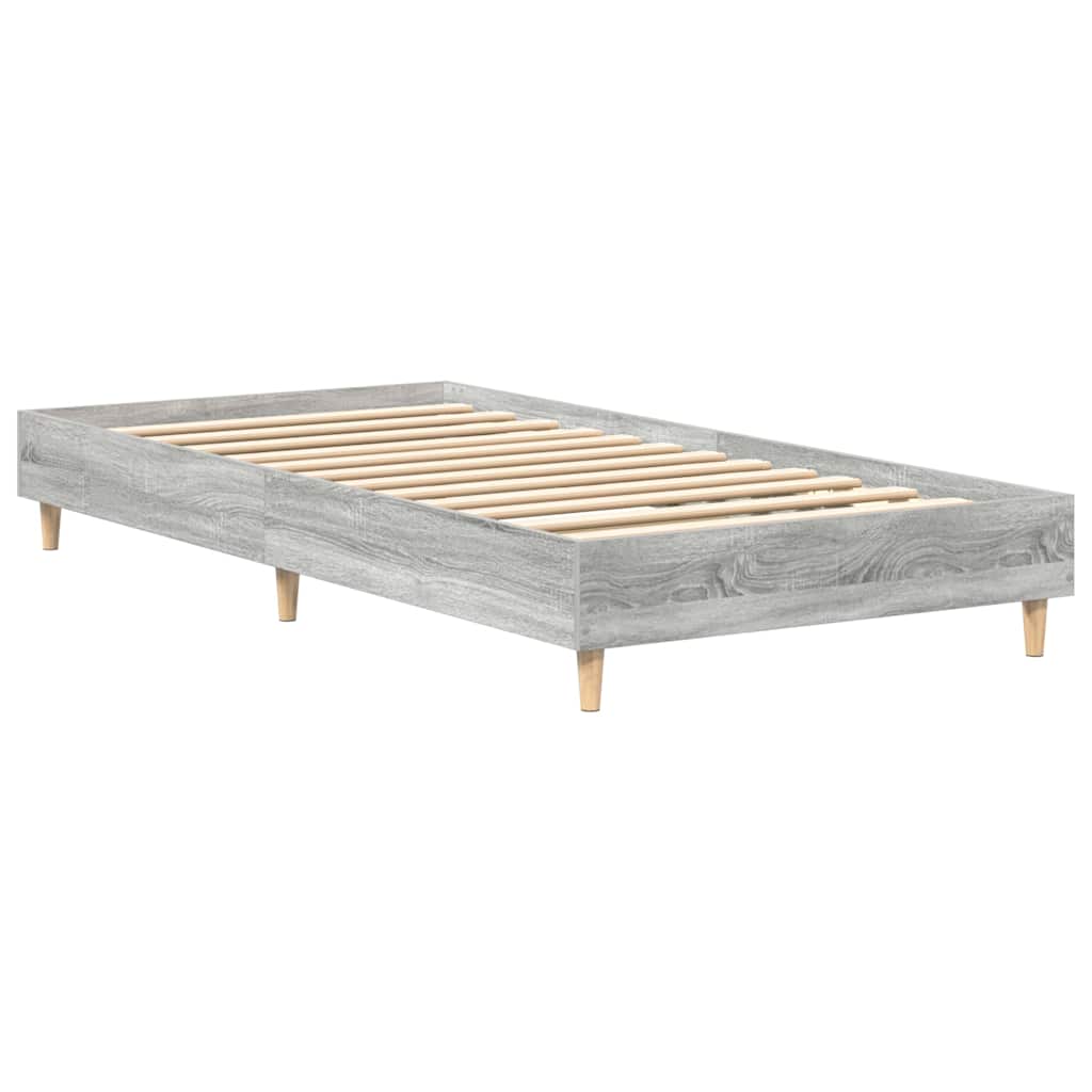 vidaXL Ramka łóżka Szary Sonoma 203 x 93 x 25 cm