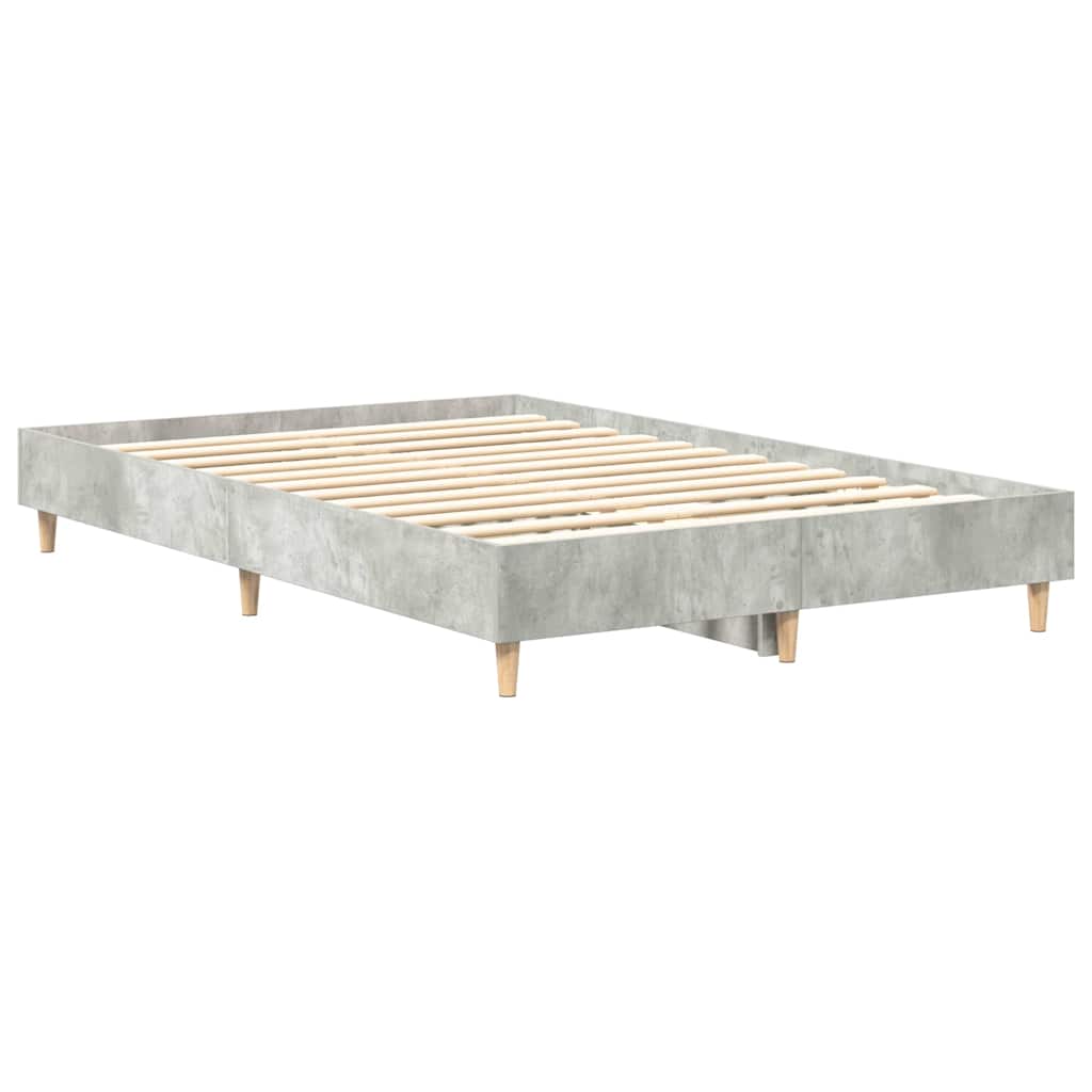vidaXL Ramka łóżka Betonowy szary 193 x 123 x 25 cm