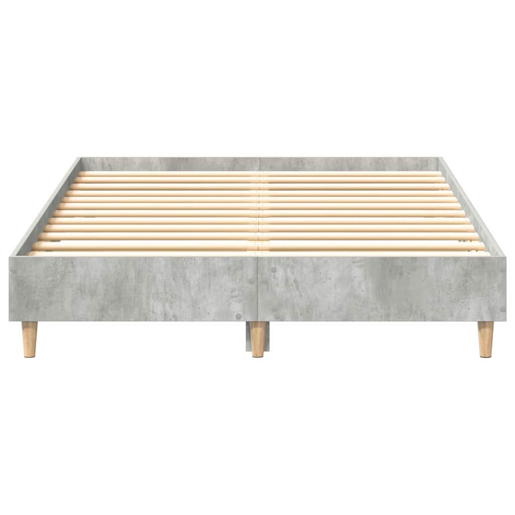 vidaXL Ramka łóżka Betonowy szary 193 x 123 x 25 cm