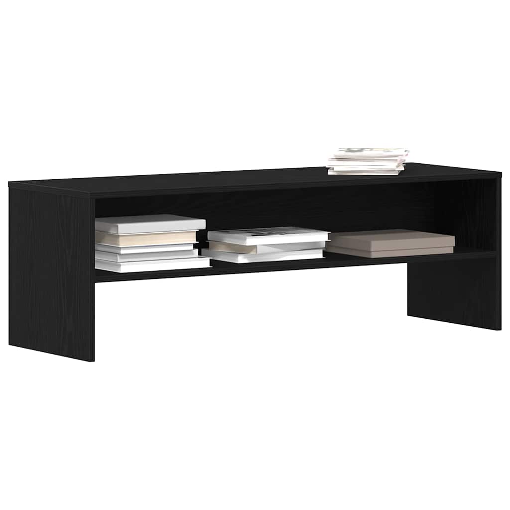 vidaXL Szafka RTV Czarny Dąb 120x40x40 cm Drewno klejone
