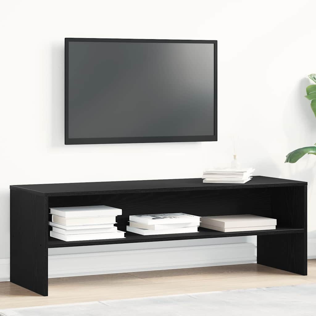 vidaXL Szafka RTV Czarny Dąb 120x40x40 cm Drewno klejone